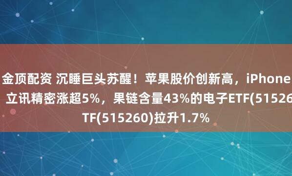 金顶配资 沉睡巨头苏醒！苹果股价创新高，iPhone热销扫阴霾！立讯精密涨超5%，果链含量43%的电子ETF(515260)拉升1.7%
